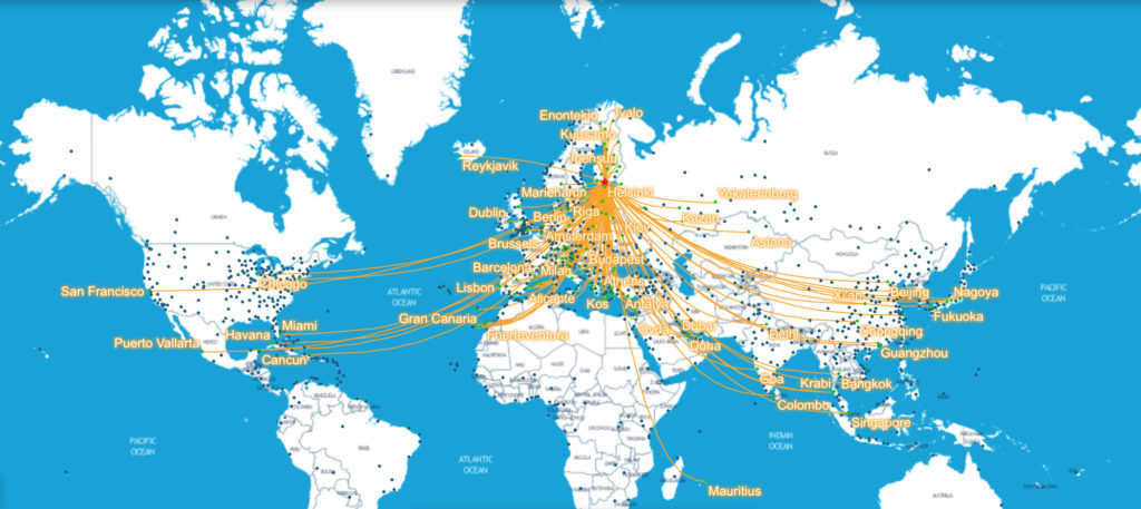 Helsingist võimalik lennata 331 sihtkohta