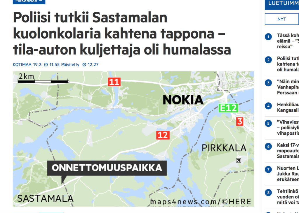 Soomes raske liiklusõnnetus, kaks 17-aastast hukkus