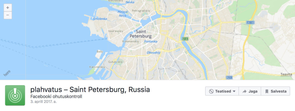 Facebook avas Peterburi plahvatuse puhul eraldi lehekülje