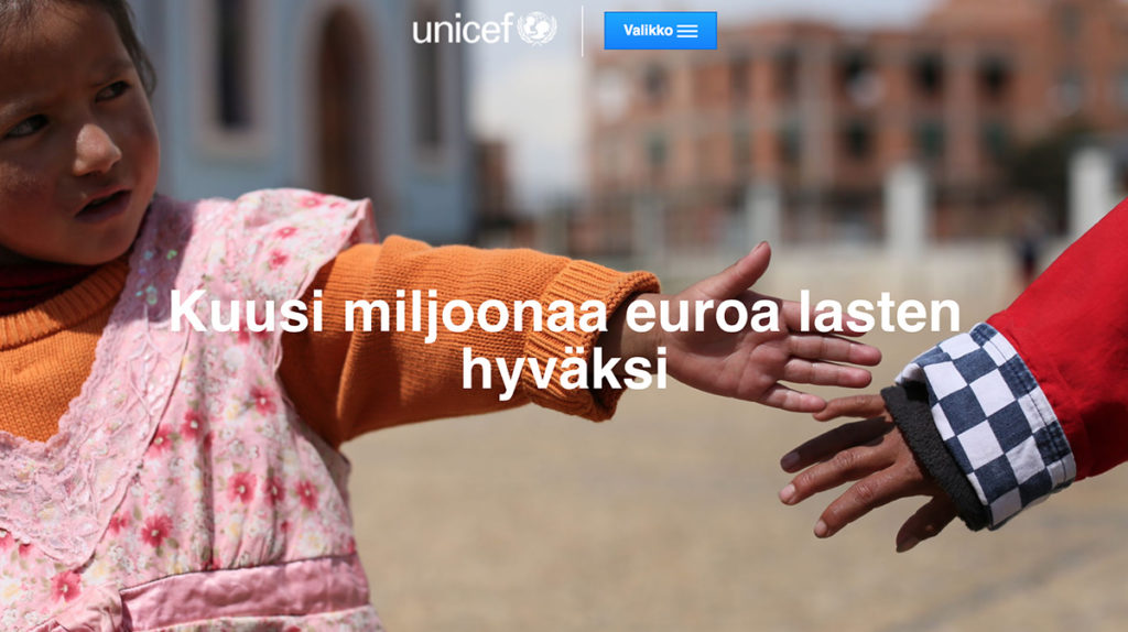 Soomlane annetas Unicef-ile 6 miljonit eurot