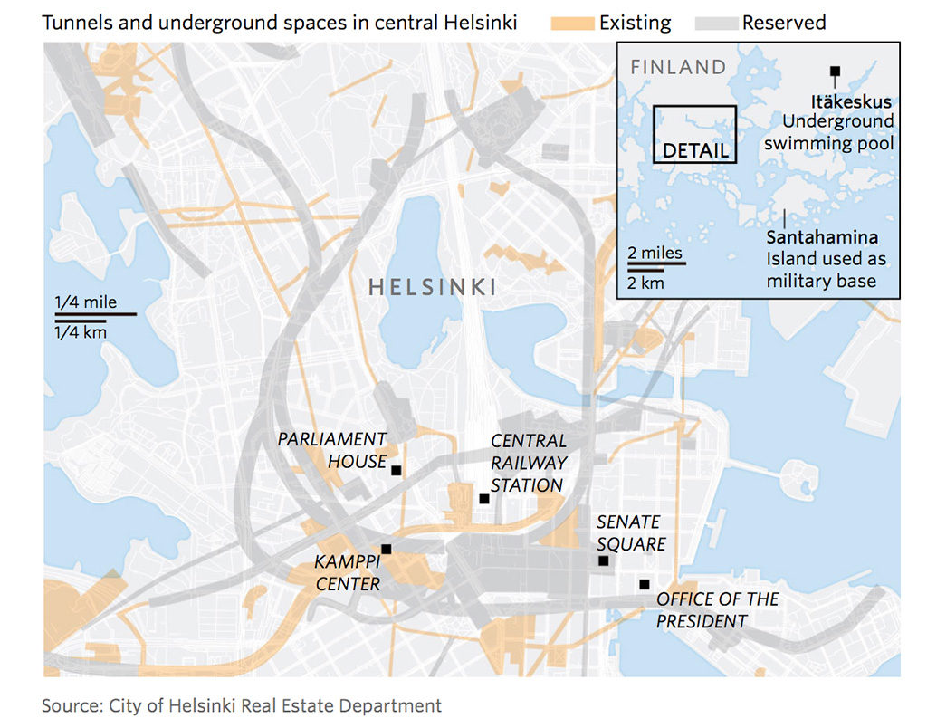 Soome valmistub sõjaks: Helsingi linna alla on rajatud tunnelite ja varjendite võrgustik