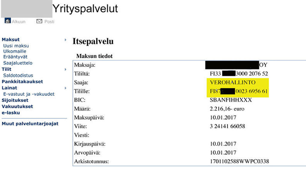 Raamatupidaja pettis kliente, kasutades Soome pangaülekannete omapära