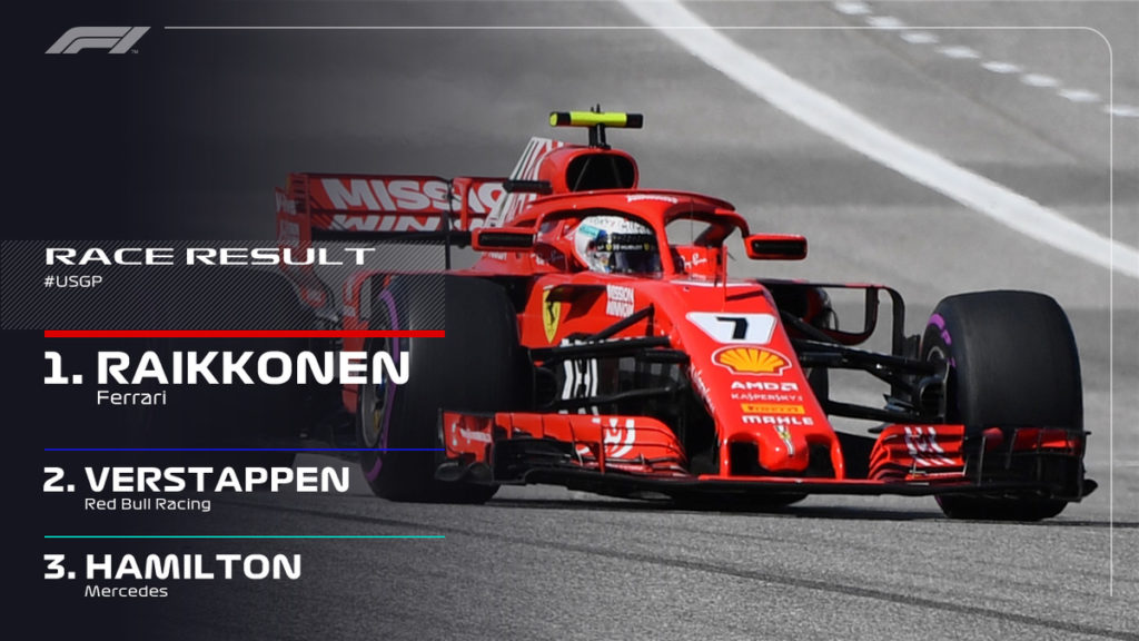 Kimi Räikkönen tegi USA-s F1 ajalugu