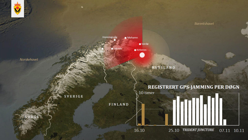 Kaart näitab, kui ulatuslikult NATO õppuse ajal Venemaalt GPS-i signaali häiriti Norras ja Soomes