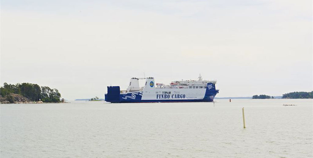 Eckerö uus laev Finbo Cargo tegi täna esimese reisi Soome ja Eesti vahel