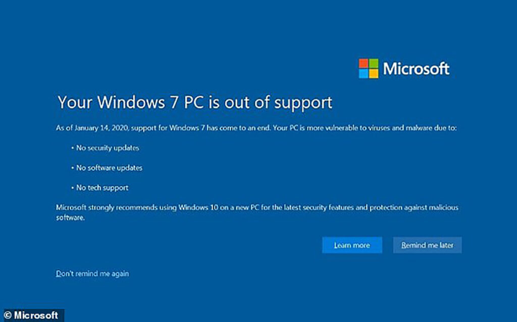 Hea teada: Windows 7 on homsest haavatav, turvauuendusi enam ei tule