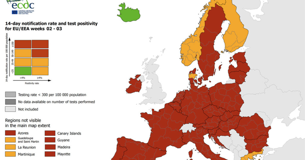 Koroona olukord Euroopas: Eesti on läinud Rootsist mööda, Soomes püsib tase madal (lisatud suur tabel)