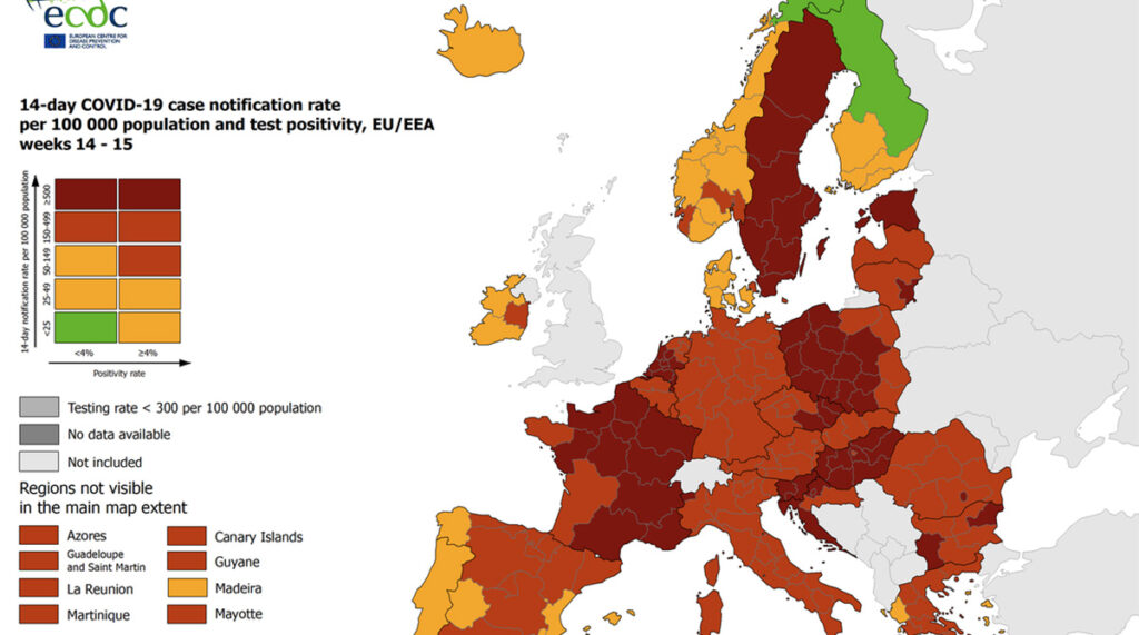 Koroona olukord Euroopas: Soome seis on parim, aga riik on mitme tule vahel (lisatud tabel)