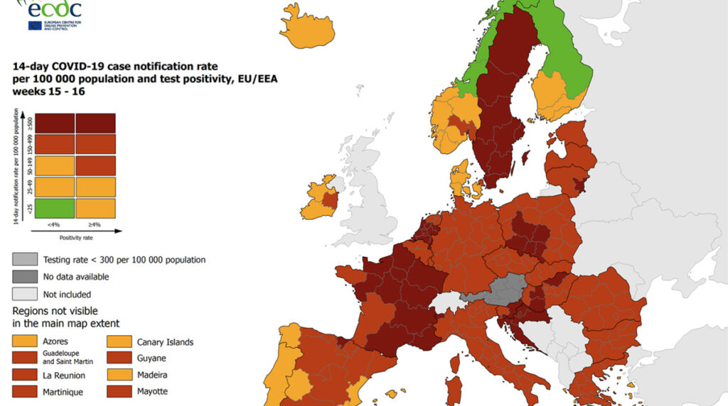 Koroona ülevaade Euroopas: Soome seis on kõige parem (lisatud värske tabel)