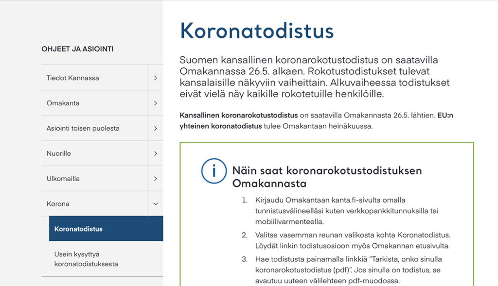 Soomes saab nüüd koroona vaktsineerimistõendeid