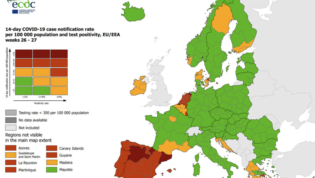 Koroona ülevaade Euroopas: Soomes ja Eestis kasvab kiiresti nakatumine