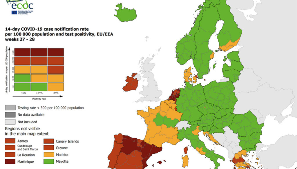 Koroona ülevaade Euroopas: Soomes ja Eestis nakatumine kasvab, Rootsis püsib madal