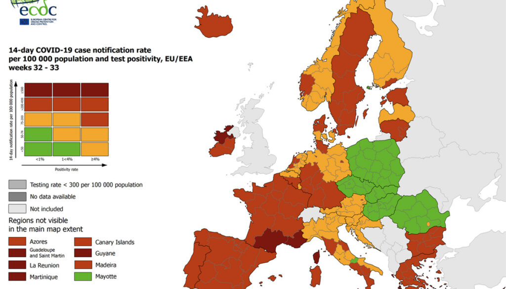 Koroona ülevaade Euroopas: nakatumiste kiire kasv hakkab järgi andma