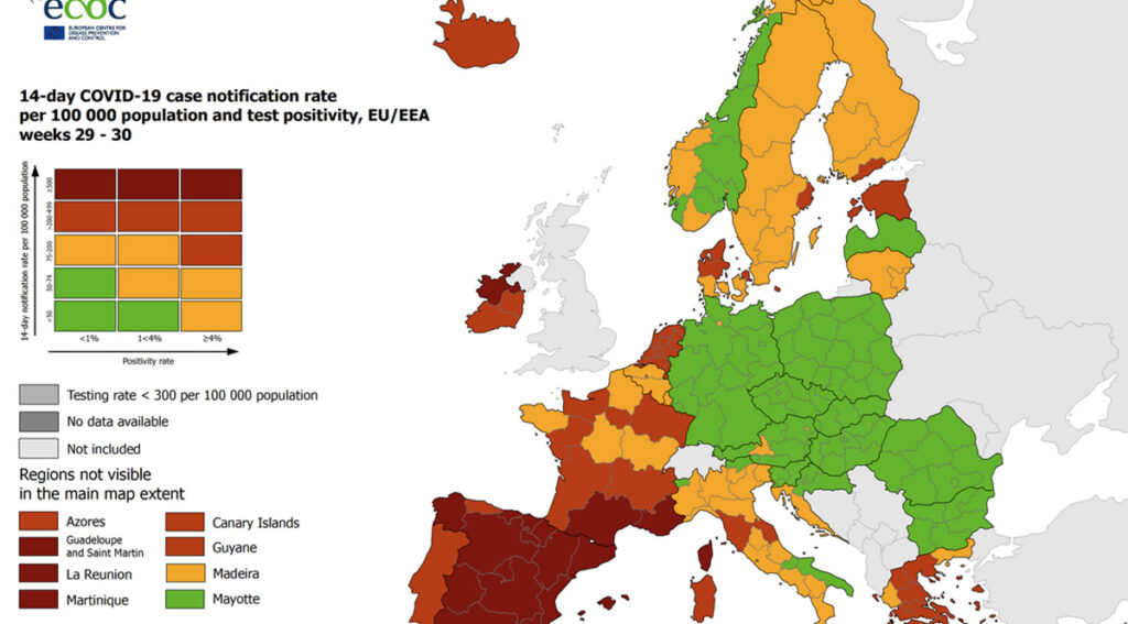 Koroona olukord Euroopas: Eesti liigub taas maailma tipu suunas, Soome jääb maha