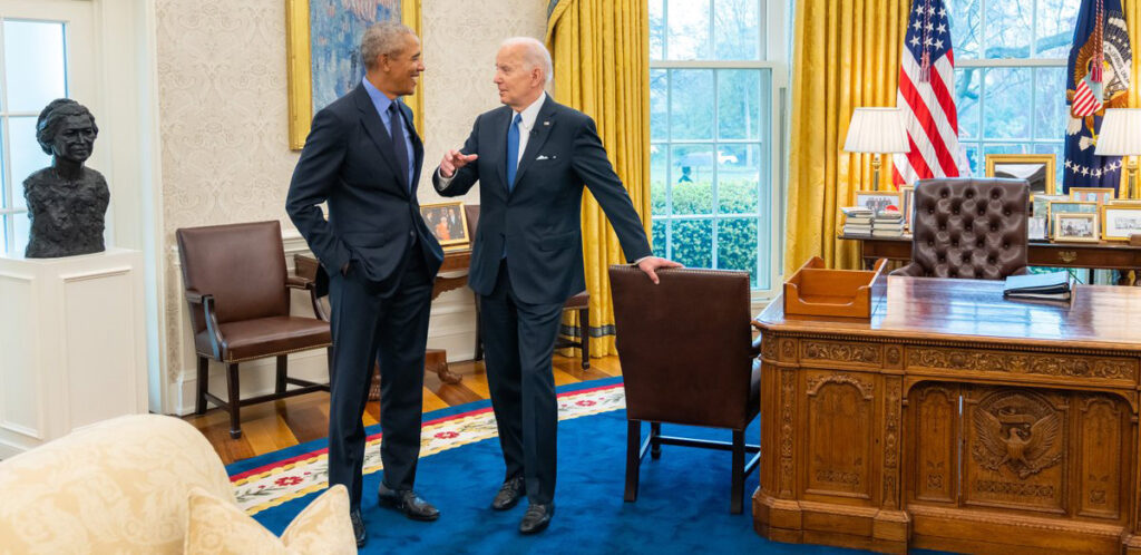 Barack Obama naasis Valgesse majja, et toetada president Bidenit