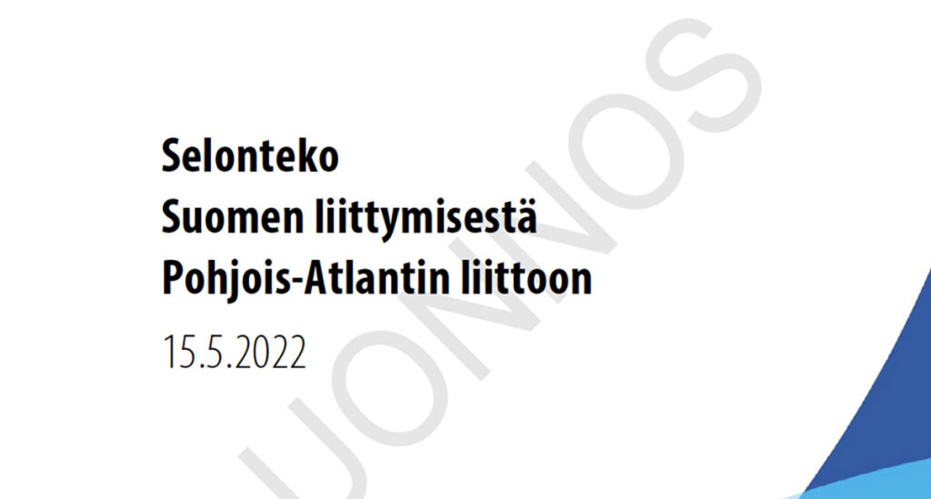 Soome juhtkond kinnitas aruande NATO-ga liitumise kohta