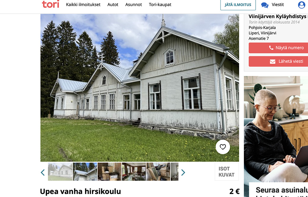 Imede ime: Soomes müüakse 2 euroga enam kui 450-ruutmeetrist palkmaja