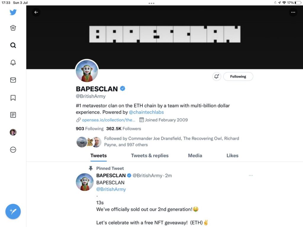 Briti armee sotsiaalmeedia kontod häkiti ära – seal on mingid naljakad pildid