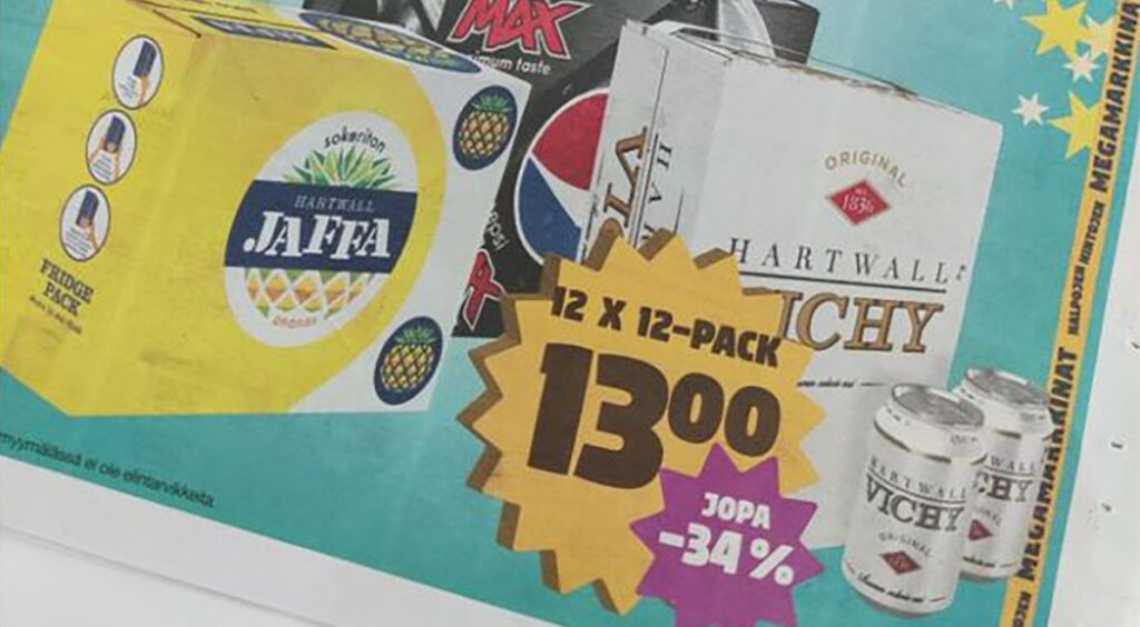 Soomes eksitav reklaamikampaania: 144 joogipurki 13 euro eest