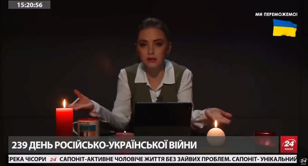 VIDEO: Ukraina televisioonis loetakse uudiseid küünlavalgel