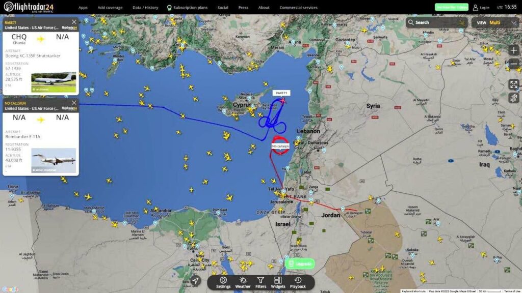 PILTUUDIS: USA lennuk joonistas Vene sõjaväebaasi juures kaardile elundi