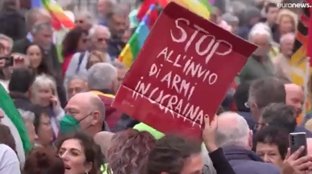 VIDEO: Itaalia pealinnas toimus rahumarss, nõutakse Ukraina relvasaadetiste peatamist