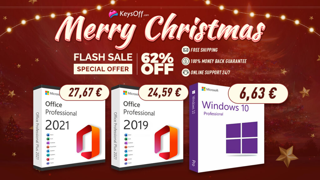 Keysoff piiratud aja jõulukingitus: Windows 10 Pro ainult 6,63€ eest!