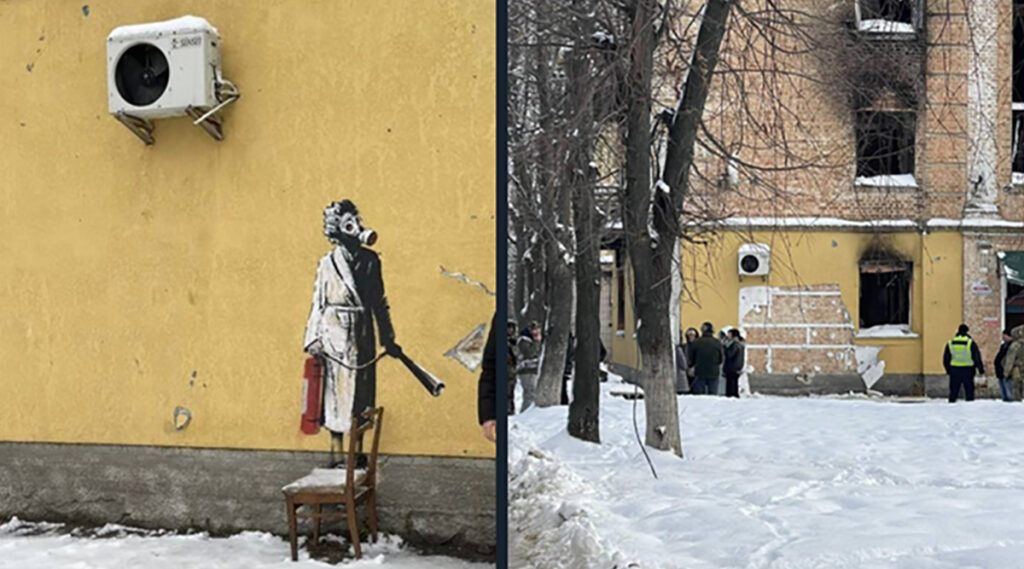 PILTUUDIS: Ukrainas varastati juba üks Banksy seinamaaling ära