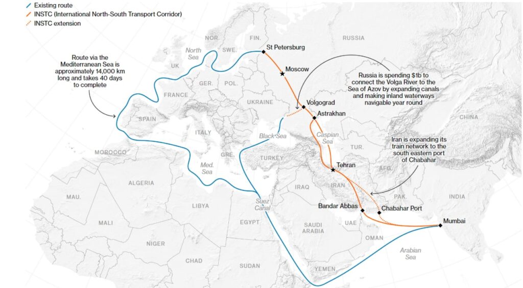 Sanktsioonidest räsitud Venemaa ja Iraan rajavad uue ida-suunalise kaubatee