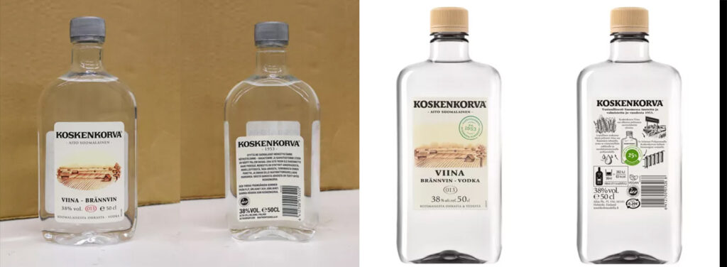 Soome politsei edastas juhised, kuidas teha vahet ehtsal ja võltsitud Koskenkorva viinal