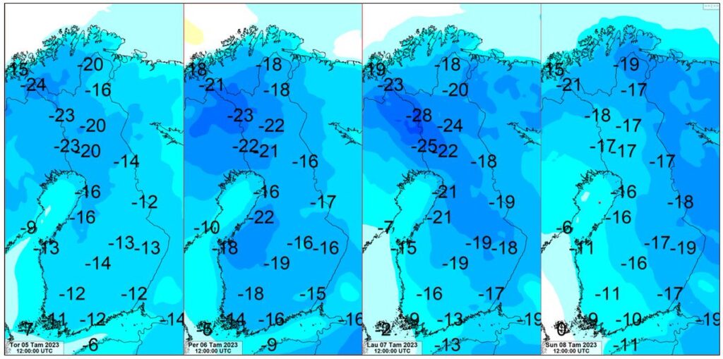 Soome ilmateenistus hoiatab ohtliku külma eest riigi lõuna- ja lääneosas