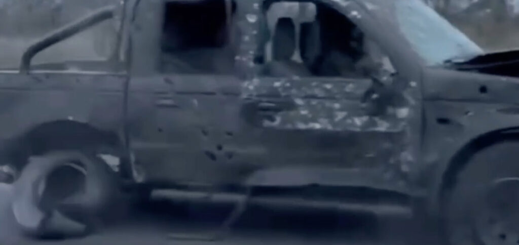 VIDEO: Ukraina idaosas kannatada saanud pikap-auto, mis imekombel liigub