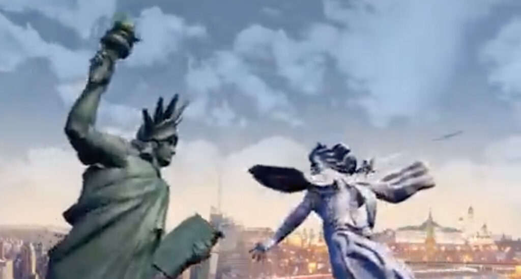 VIDEO: Vene Kodumaa-ema lööb USA Vabaduse-naisel pea maha