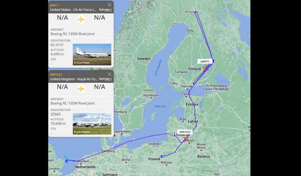 NATO luurelennukid tiirutasid juba Soome kohal