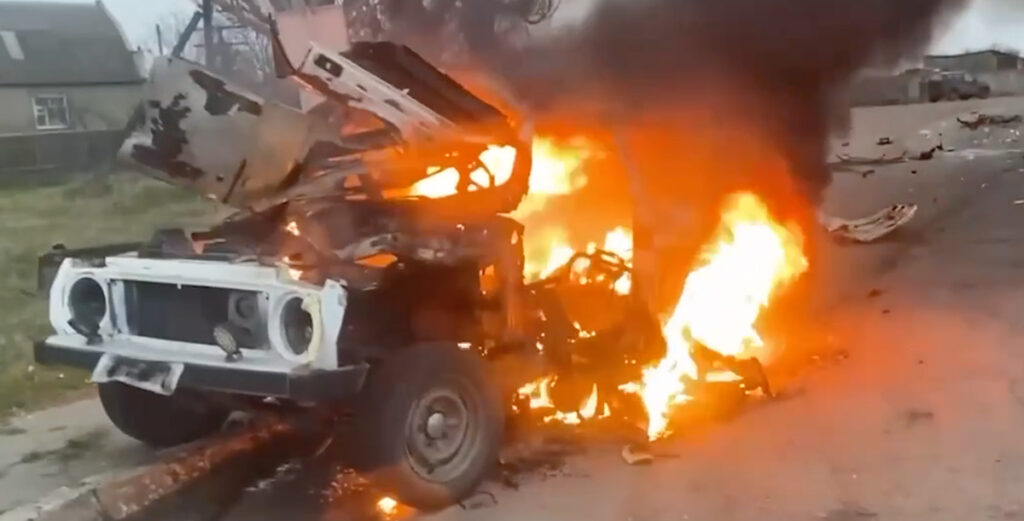 VIDEO: Ukrainas lasti õhku Vene patrullteenistuse üksuse juhi auto, üksuse juht hukkus