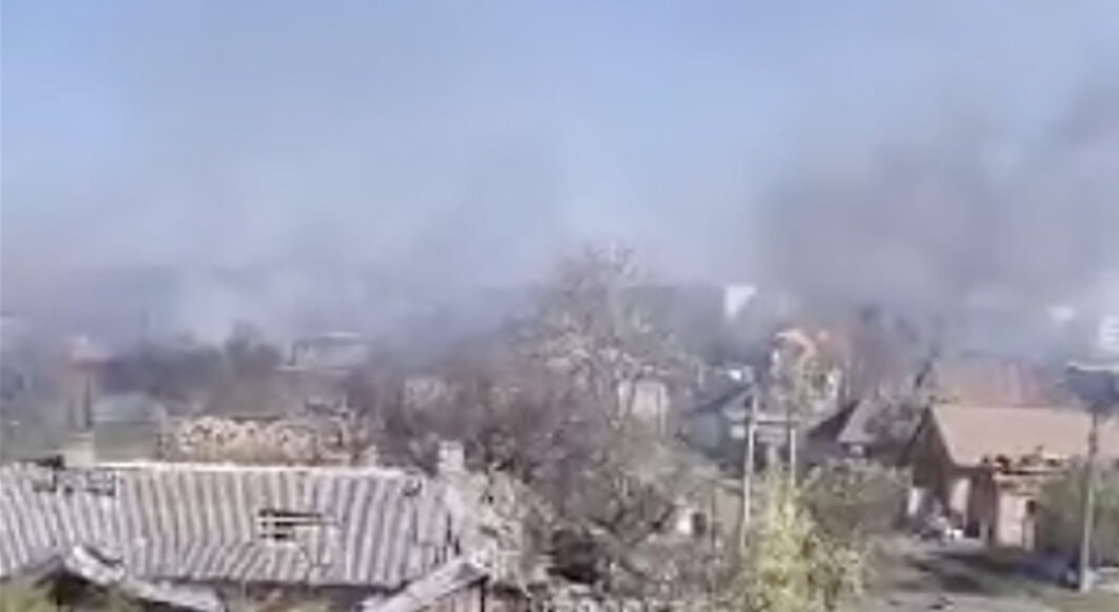 Värske video olukorrast Ukraina rindelinnas: Kõik põleb