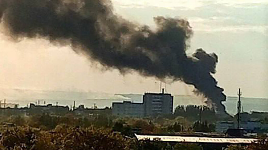 VIDEO: Vene vägede poolt okupeeritud Ukraina linna tabas raketirünnak