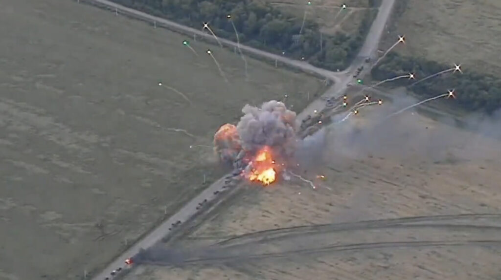 VIDEO: Vene kolonn langes rünnaku alla Ukraina lõunaosas