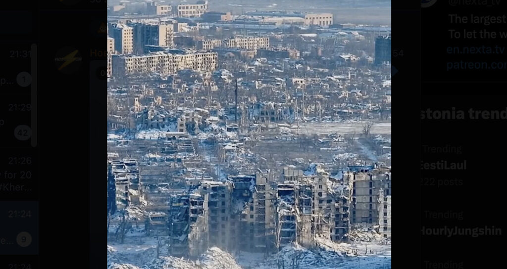 VIDEO: selline näeb välja rindelinn Bahmut