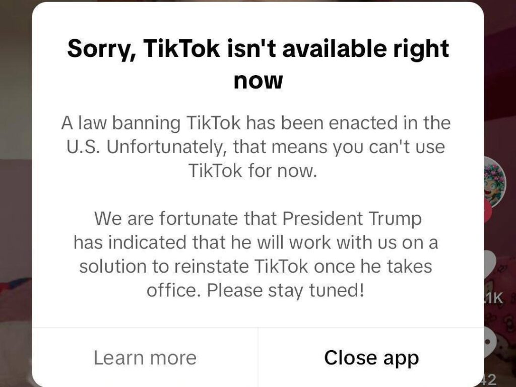 TikTok muutus USA-s kättesaamatuks