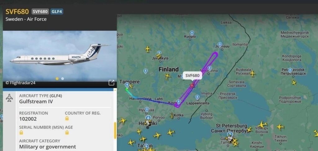 Midagi on toimumas: NATO luurelennukid patrullisid Soome ja Eesti piiril Venemaaga