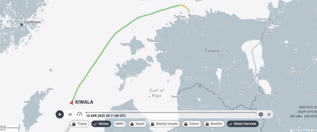 Eesti mereväe poolt kinni peetud tanker on vahetanud tihedalt omanikku