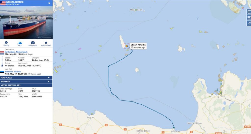 Tagasilöök: Venemaa pidas kinni Eesti sadamast väljunud tankeri