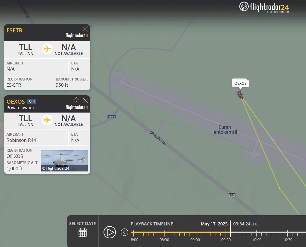 Soomes kokku põrganud kopterid suundusid Eesti-Soome lennuüritusele