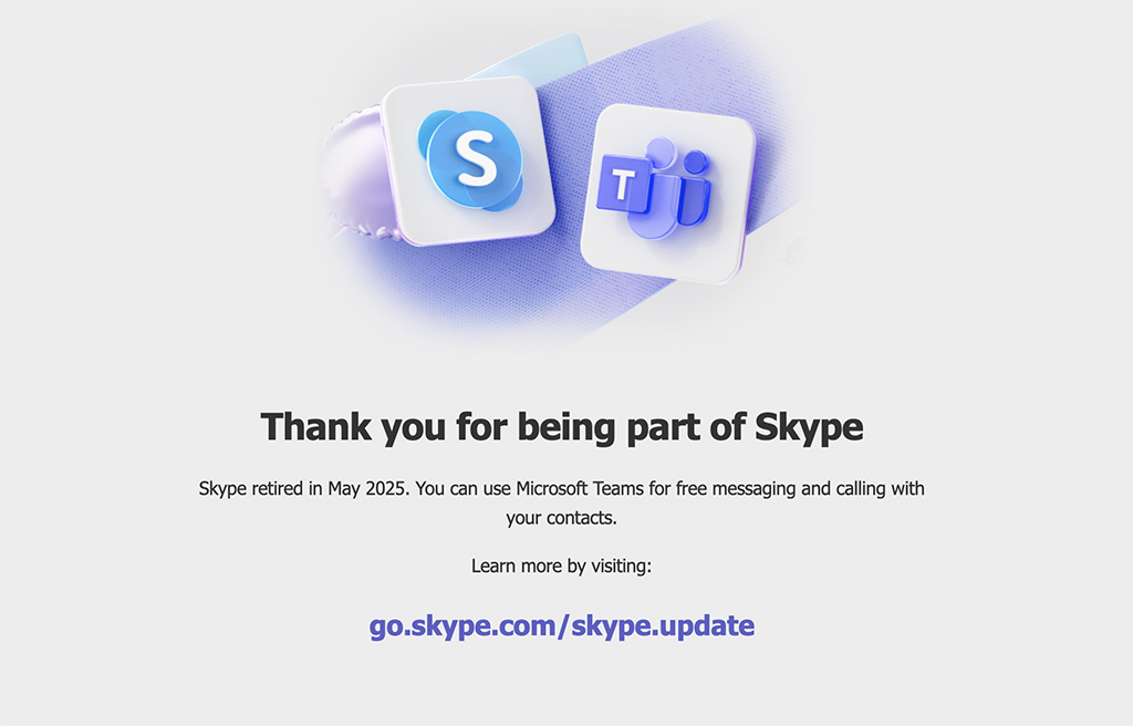 Skype on nüüd ametlikult ajalugu