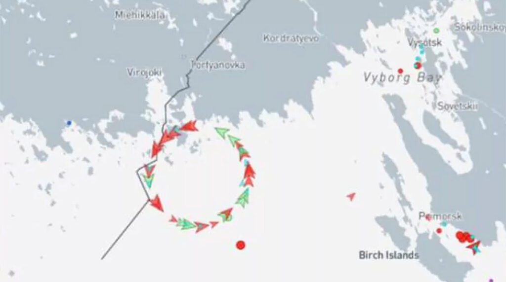 Soome lahte Vene piirile tekkis kummaline rõngas