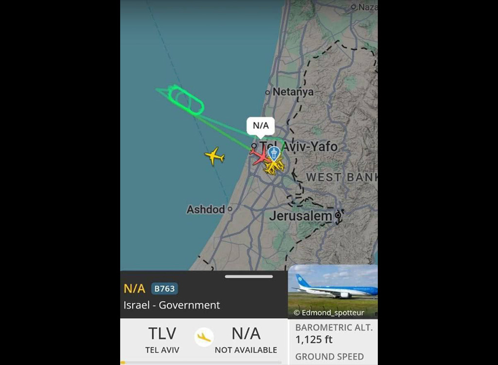 PILTUUDIS: Iisraeli peaministri lennuk tõusis õhku ja tiirutab Vahemere ranniku kohal, oodates vasturünnakut