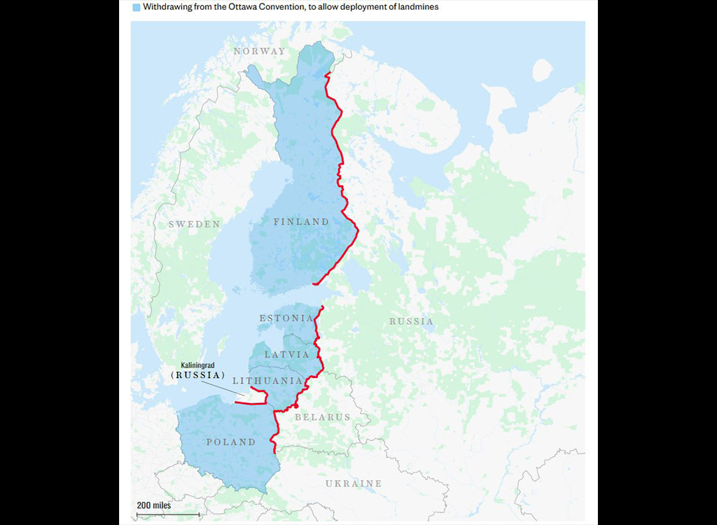 5 NATO liiget loovad uue raudse eesriide piirile Venemaaga – piirile külvatakse miljonid maamiinid