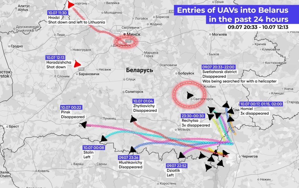 Leedu edastas Valgevenele protestinoodi seoses drooni lendamisega üle piiri