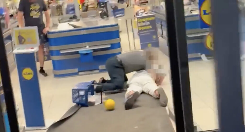 Jahmatav olukord Soome Lidlis: klient viskas teise kliendi poe põrandale pikali